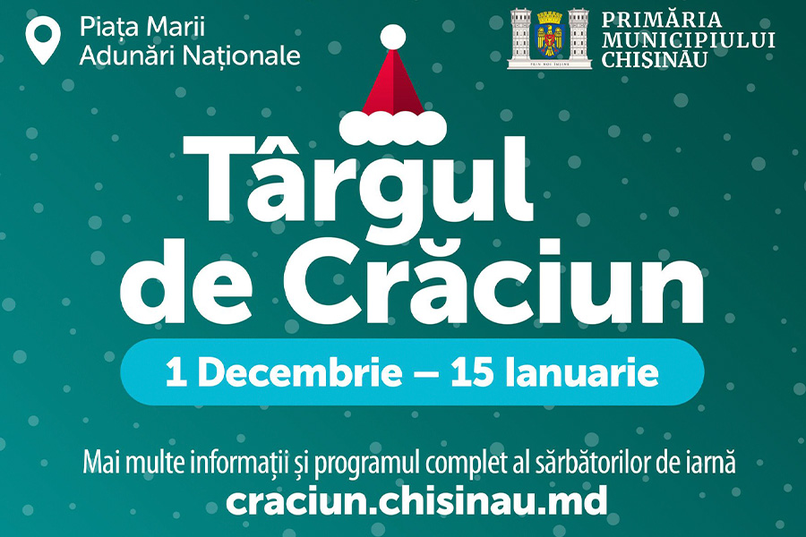 Primăria Chișinău dă startul sărbătorilor de iarnă pe 1 decembrie